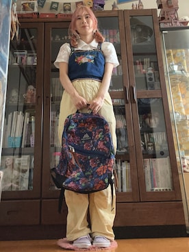 「GU（ジーユー）のアイテム」を使った、kumanomi6さん（レディース・166cm）の夏コーディネート