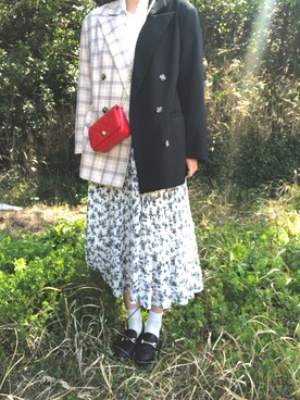「H&M（エイチ・アンド・エム）のアイテム（テーラードジャケット）」を使った、kumanomi6さん（レディース・165cm）の春コーディネート