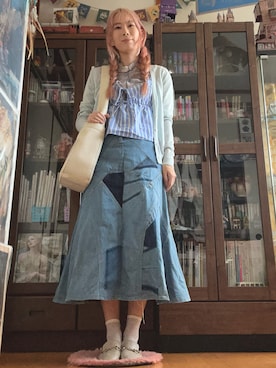 「H&M（エイチ・アンド・エム）のアイテム（トップス）」を使った、kumanomi6さん（レディース・166cm）の夏コーディネート