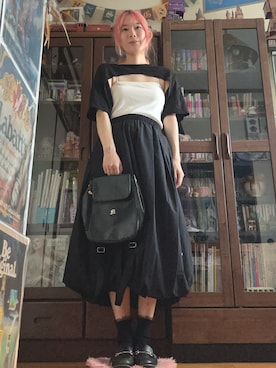 「アイテム（その他トップス）」を使った、kumanomi6さん（レディース・166cm・20代）の夏コーディネート