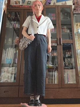 「GUコーデ」｜「アイテム（バッグ）」を使った、kumanomi6さん（レディース・166cm）の夏コーディネート