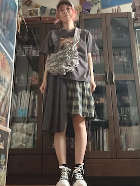 「Honeys（ハニーズ）のアイテム」を使った、kumanomi6さん（レディース・166cm）の夏コーディネート