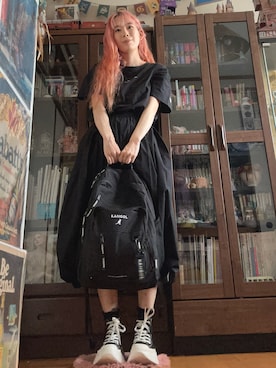 「アイテム（バックパック/リュック）」を使った、kumanomi6さん（レディース・166cm・20代）の夏コーディネート