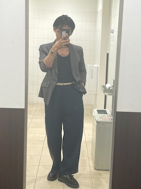 「マイベストコーデ2023」｜「アイテム（アナログ腕時計）」を使った、onnuucさん（メンズ・172cm）の冬コーディネート