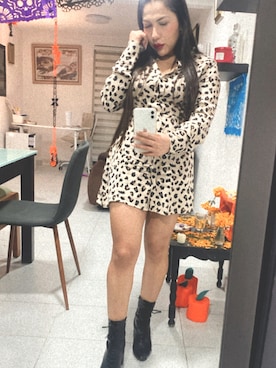 「アイテム（ドレス、その他）」を使った、Abril Ortizさん（レディース・165cm）の冬コーディネート