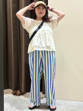 「アイテム（ボディバッグ/ウエストポーチ）」を使った、inyosanさん（レディース・153cm・30代）の夏コーディネート