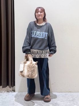 「niko and...（ニコアンド）のアイテム（その他シューズ）」を使った、inyosanさん（レディース・153cm）の秋コーディネート