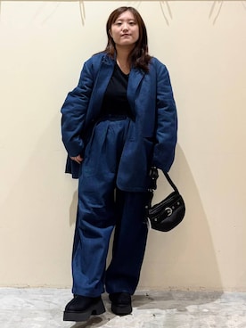 「アイテム（テーラードジャケット）」を使った、inyosanさん（レディース・153cm・30代）の秋コーディネート