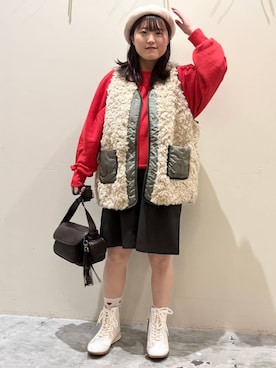 「アイテム（ハンチング/ベレー帽）」を使った、inyosanさん（レディース・153cm・30代）の秋コーディネート