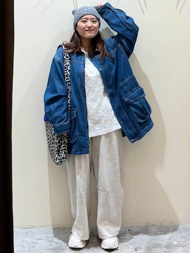 「niko and...（ニコアンド）の【NKJ 2025AW】FATIGUE JACKET（デニムジャケット）」を使った、inyosanさん（レディース・153cm・30代）の夏コーディネート