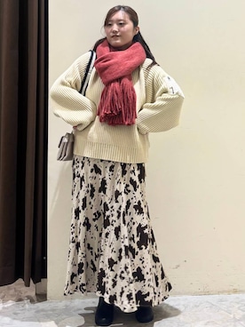 「アイテム（ストール/ショール）」を使った、inyosanさん（レディース・153cm・30代）の冬コーディネート