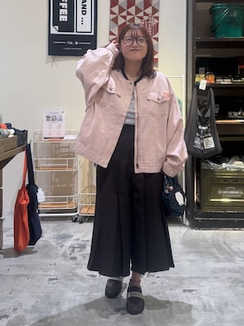 「niko and...（ニコアンド）のアイテム（トートバッグ）」を使った、inyosanさん（レディース・153cm）の秋コーディネート