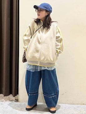 「アイテム（帽子）」を使った、inyosanさん（レディース・153cm）の秋コーディネート