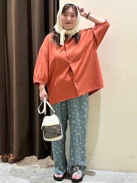 「アイテム（財布/小物、ホワイト系）」を使った、inyosanさん（レディース・153cm）の夏コーディネート