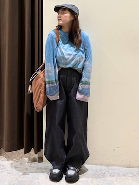 「アイテム（ハンチング/ベレー帽）」を使った、inyosanさん（レディース・153cm）の夏コーディネート