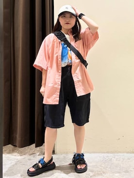 「アイテム（バックパック/リュック）」を使った、inyosanさん（レディース・153cm・30代）の夏コーディネート