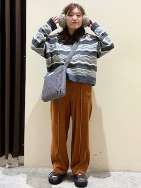 「アイテム（イヤーマフ）」を使った、inyosanさん（レディース・153cm）の秋コーディネート