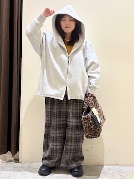 「アイテム（パーカー）」を使った、inyosanさん（レディース・153cm・30代）の秋コーディネート