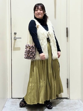 「niko and ...」｜「アイテム（バレエシューズ）」を使った、inyosanさん（レディース・153cm）の冬コーディネート