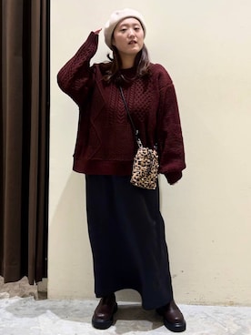 「アイテム（その他アウター、ブルー系）」を使った、inyosanさん（レディース・153cm）の秋コーディネート