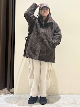 「アイテム（カーゴパンツ）」を使った、inyosanさん（レディース・153cm）の秋コーディネート