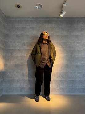 「URBAN RESEARCH DOORS（アーバンリサーチドアーズ）のURD 裏ボアナイロンブルゾン（ブルゾン）」を使った、yumakomatsuさん（メンズ・180cm）の冬コーディネート