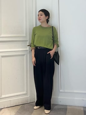 「BASERANGE（ベースレンジ）のアイテム」を使った、TOMORROWLAND_onoさん（レディース・157cm）の秋コーディネート