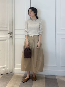 「TEMBEA（テンベア）のアイテム」を使った、TOMORROWLAND_onoさん（レディース・157cm）の夏コーディネート