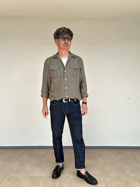 「アイテム（パンツ）」を使った、rokumamerojiさん（メンズ・177cm・50代）の夏コーディネート