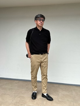 「アイテム（チノパンツ）」を使った、rokumamerojiさん（メンズ・177cm・50代）の夏コーディネート