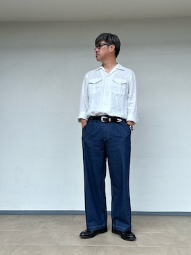 「アイテム（トップス）」を使った、rokumamerojiさん（メンズ・177cm）の夏コーディネート