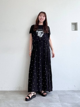 「厚底」｜momo🍑さん（レディース・157cm）の夏コーディネート