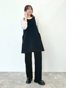「ORiental TRaffic（オリエンタルトラフィック）のアイテム（ローファー）」を使った、momo🍑さん（レディース・158cm）の秋コーディネート
