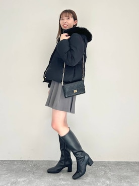 momo🍑さん（レディース・157cm）の冬コーディネート