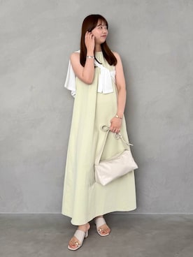 「ORiental TRaffic（オリエンタルトラフィック）のアイテム（ショルダーバッグ）」を使った、momo🍑さん（レディース・157cm）の夏コーディネート