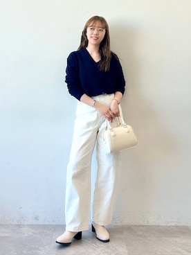 「ORiental TRaffic（オリエンタルトラフィック）のアイテム（ブーツ）」を使った、momo🍑さん（レディース・157cm）の秋コーディネート