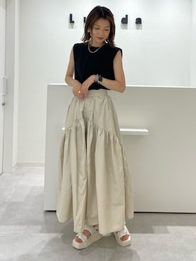 「Lucida（ルシーダ）のアイテム（サンダル）」を使った、natukiさん（レディース・160cm）の夏コーディネート