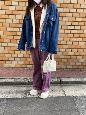 「w closet（ダブルクローゼット）のアイテム（ジャケット/アウター）」を使った、Rさん（レディース・159cm）の春コーディネート