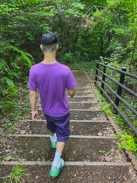 ソックス 靴下を使った 紫 のメンズ人気ファッションコーディネート Wear