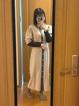 「LILY BROWN（リリーブラウン）のアイテム（ワンピース/ドレス）」を使った、chupecoさん（骨格ウェーブ・レディース・148cm）の春コーディネート