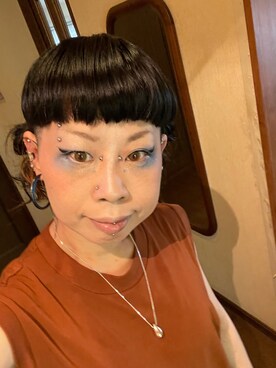 「アイテム（ピアス（片耳用）、ブルー系）」を使った、nekonekomaiさん（レディース・156cm）の夏コーディネート