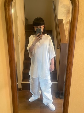 「BASQUE magenta（バスクマゼンタ）のアイテム」を使った、nekonekomaiさん（レディース・156cm）の夏コーディネート