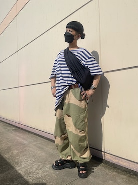 「チャイハネ（チャイハネ）のアイテム（バッグ）」を使った、nekonekomaiさん（レディース・156cm）の夏コーディネート