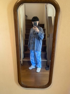 「DEVICE（デバイス）のアイテム（パンツ）」を使った、nekonekomaiさん（レディース・156cm）の春コーディネート