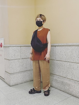 「チャイハネ（チャイハネ）のアイテム（バッグ）」を使った、nekonekomaiさん（レディース・156cm）の夏コーディネート
