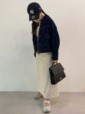 「フレンチガーリー」｜「アイテム（ノーカラージャケット）」を使った、tomokaさん（レディース・153cm）の夏コーディネート