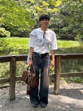 「アイテム（デジタル腕時計）」を使った、Ryoさん（メンズ・170cm）の秋コーディネート