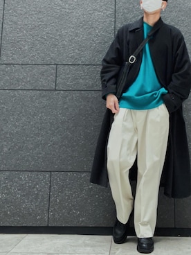 「NEAT（ニート）のアイテム（チノパンツ）」を使った、たくまさん（メンズ・172cm）の冬コーディネート