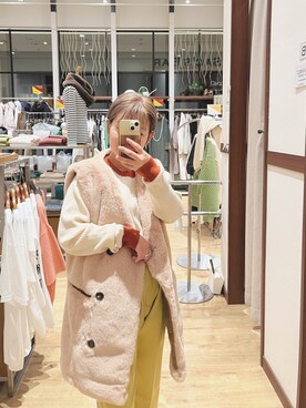 「CPCM」｜「アイテム（ベスト）」を使った、黒澤沙織さん（レディース・143cm）の冬コーディネート