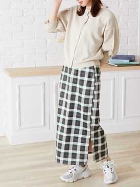 「acro（アクロ）のアイテム」を使った、acroさん（レディース・163cm）の春コーディネート